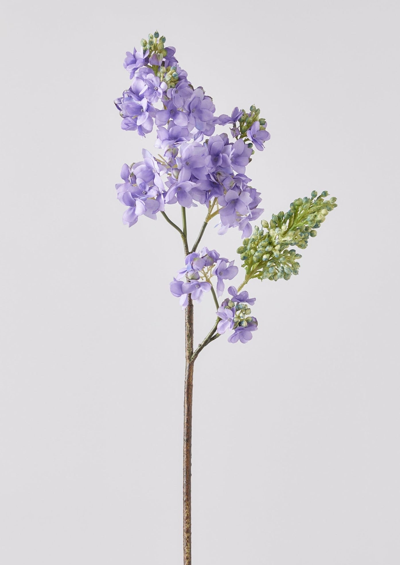 Silk Lilac Stem in Lavender Purple Fake Spring Flowers