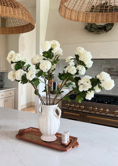 Faux Snowball Hydrangeas in White