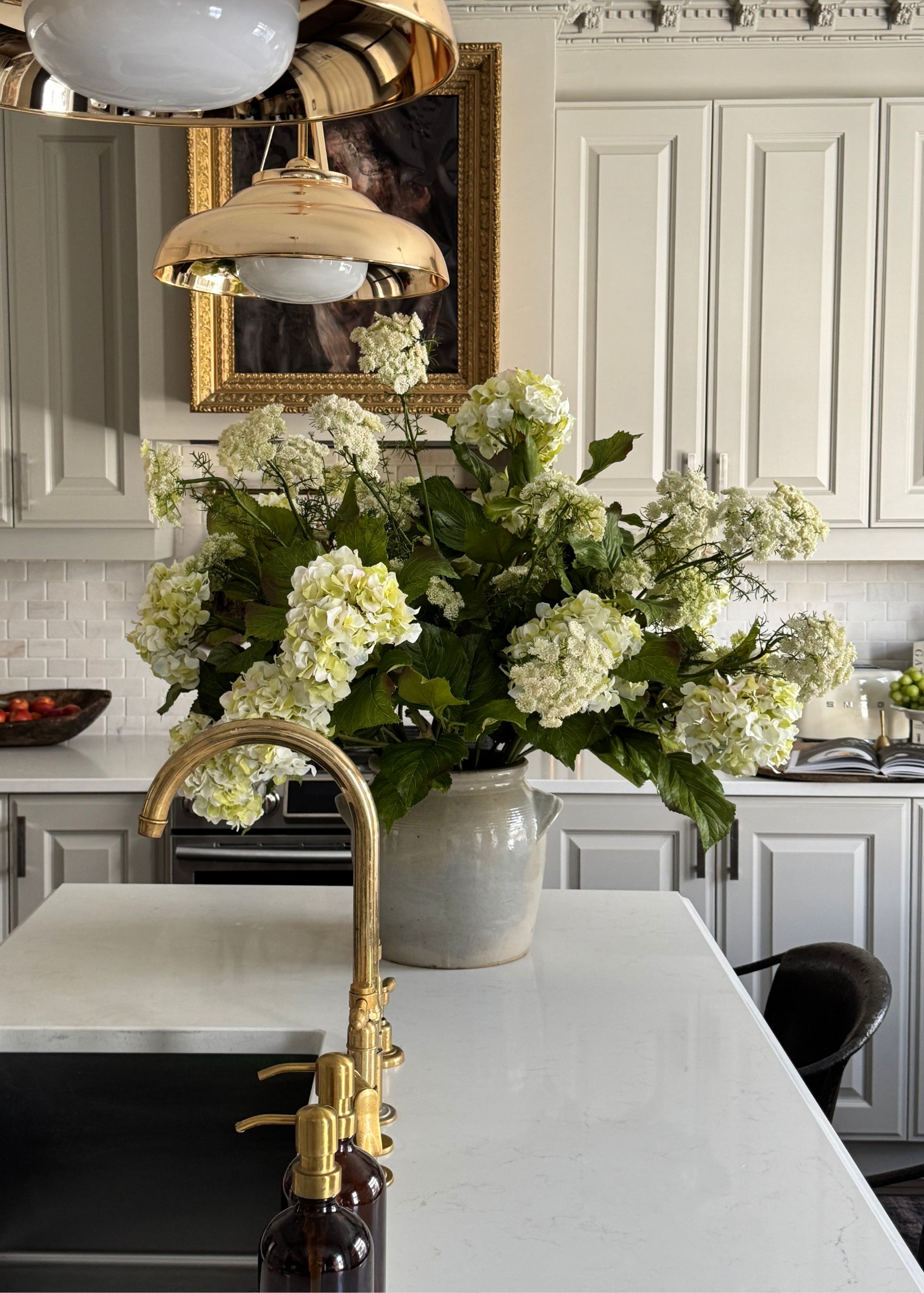 Artificial Dill and Hydrangea Wildflower Arrangement