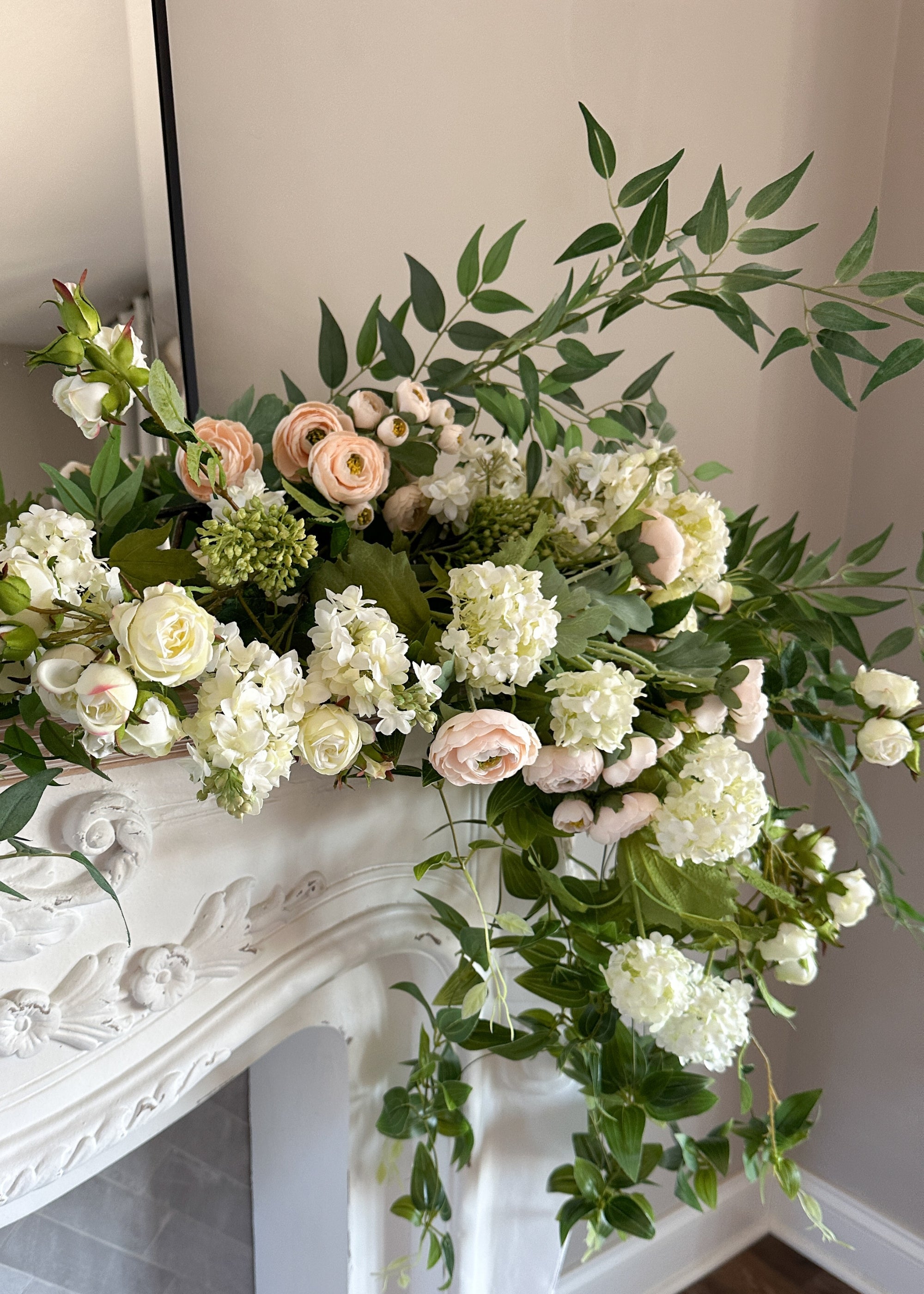 Ranunculus and Ruscus Floral Arrangement