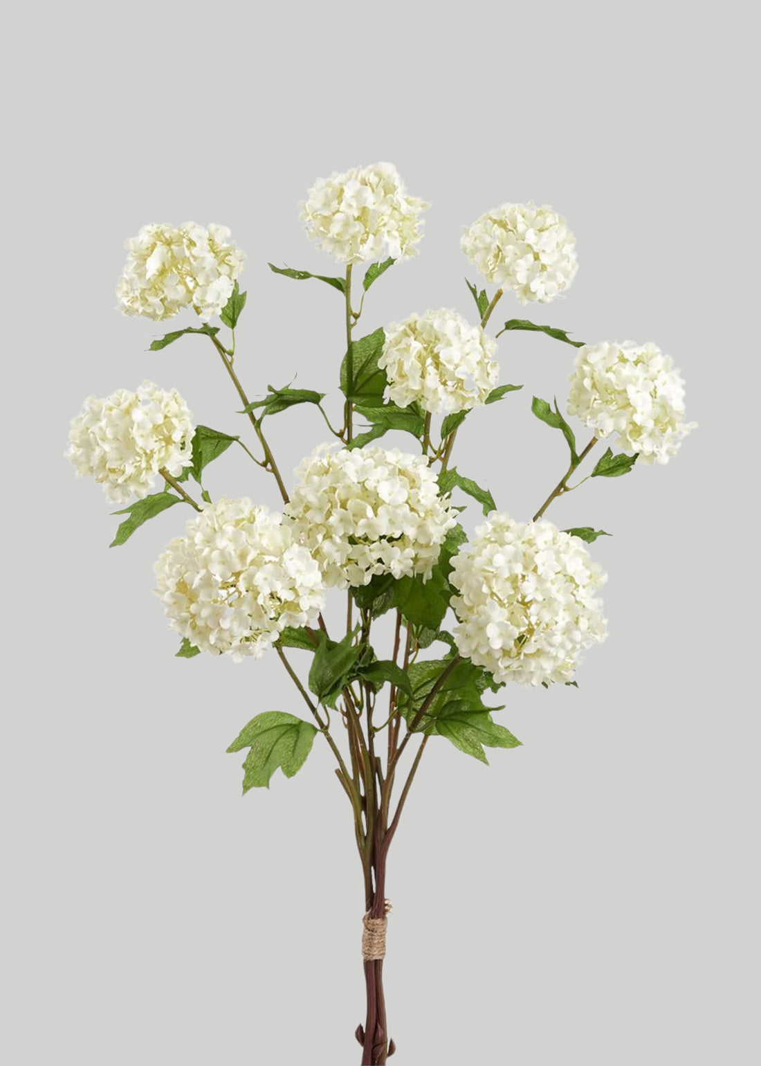 Faux Snowball Flower Bundle in White