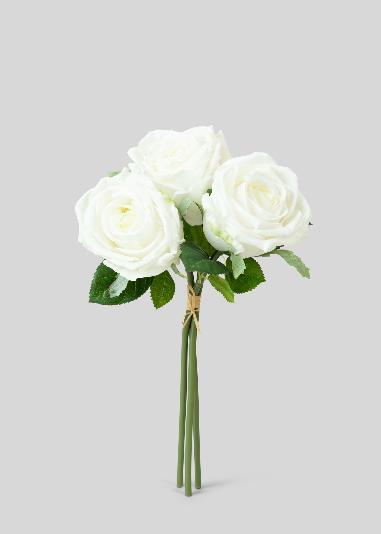 White Natural Touch Roses 