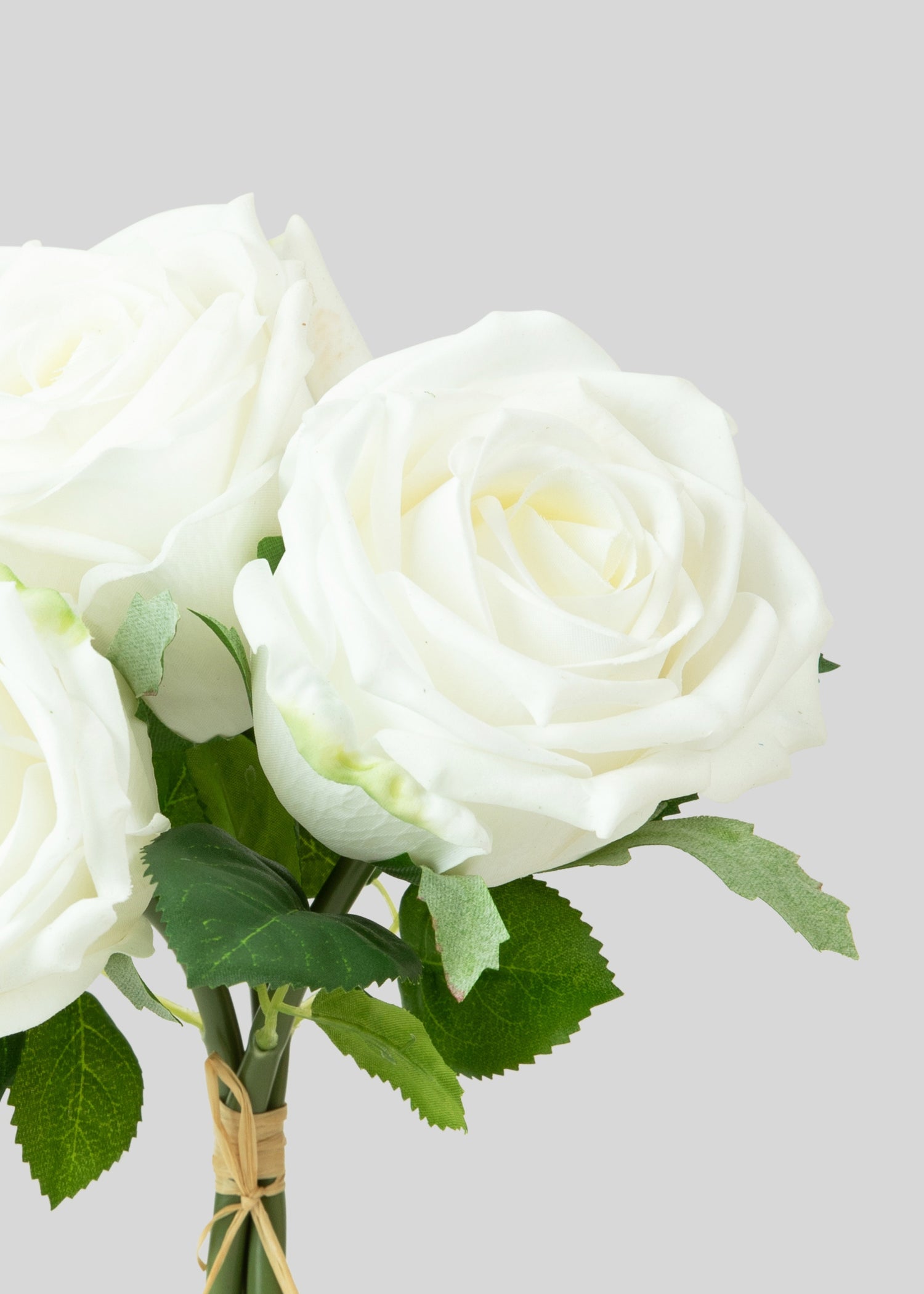 Real Touch White Roses