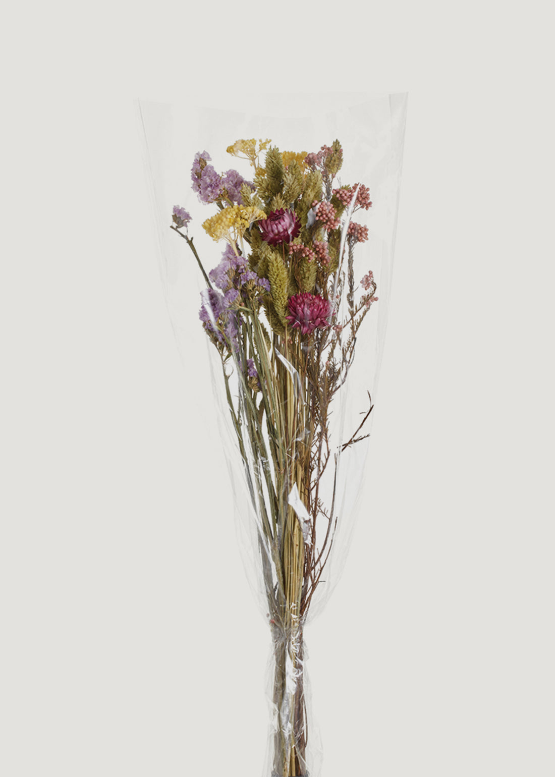 Pink and Purple Dried Floral Bundle of Preserved Flowers - 23.5&quot;