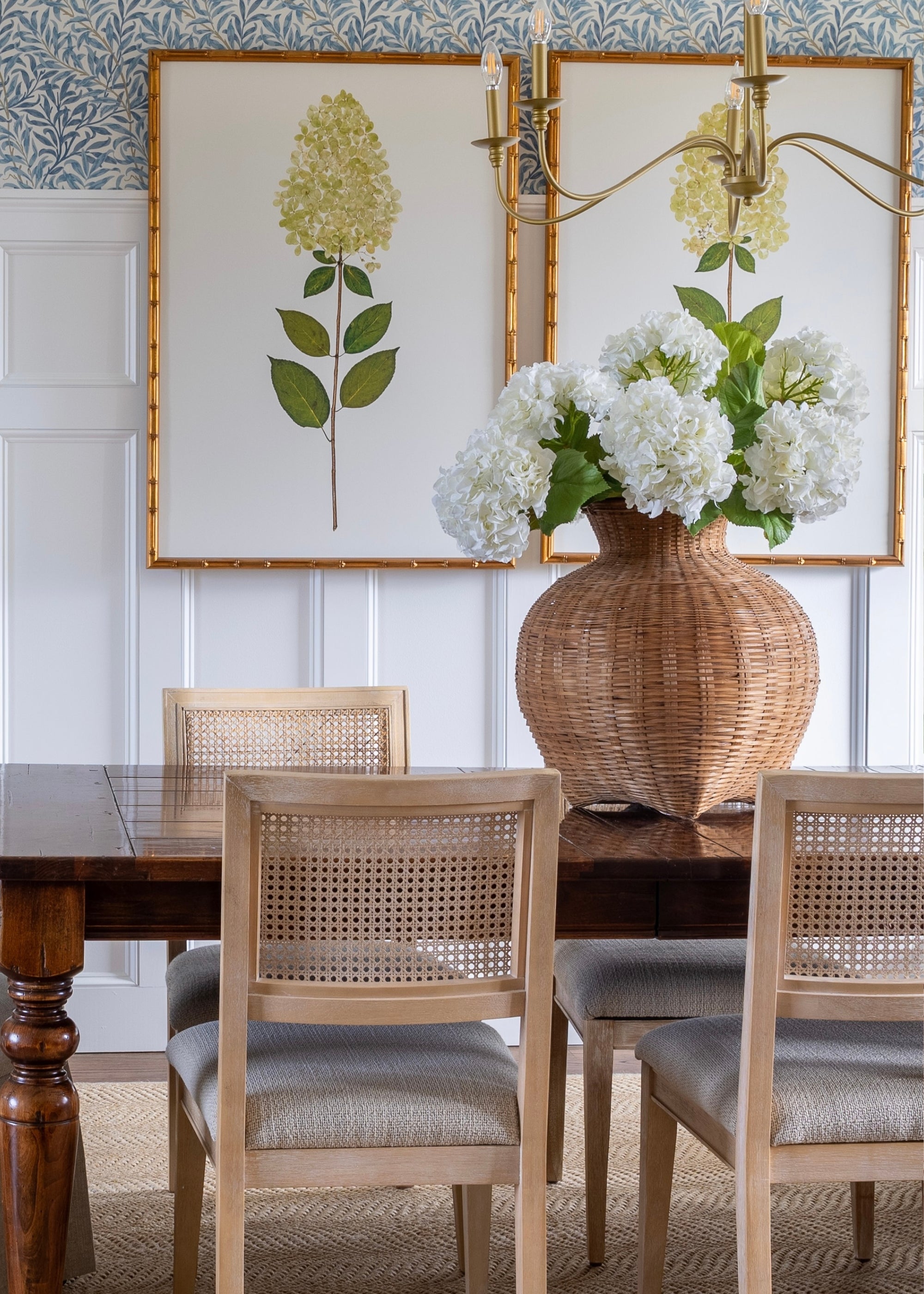 Tall Faux Hydrangeas Home Decor