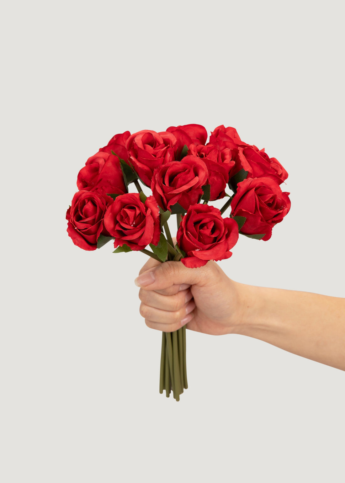 Handheld Faux Red Rose Bundle