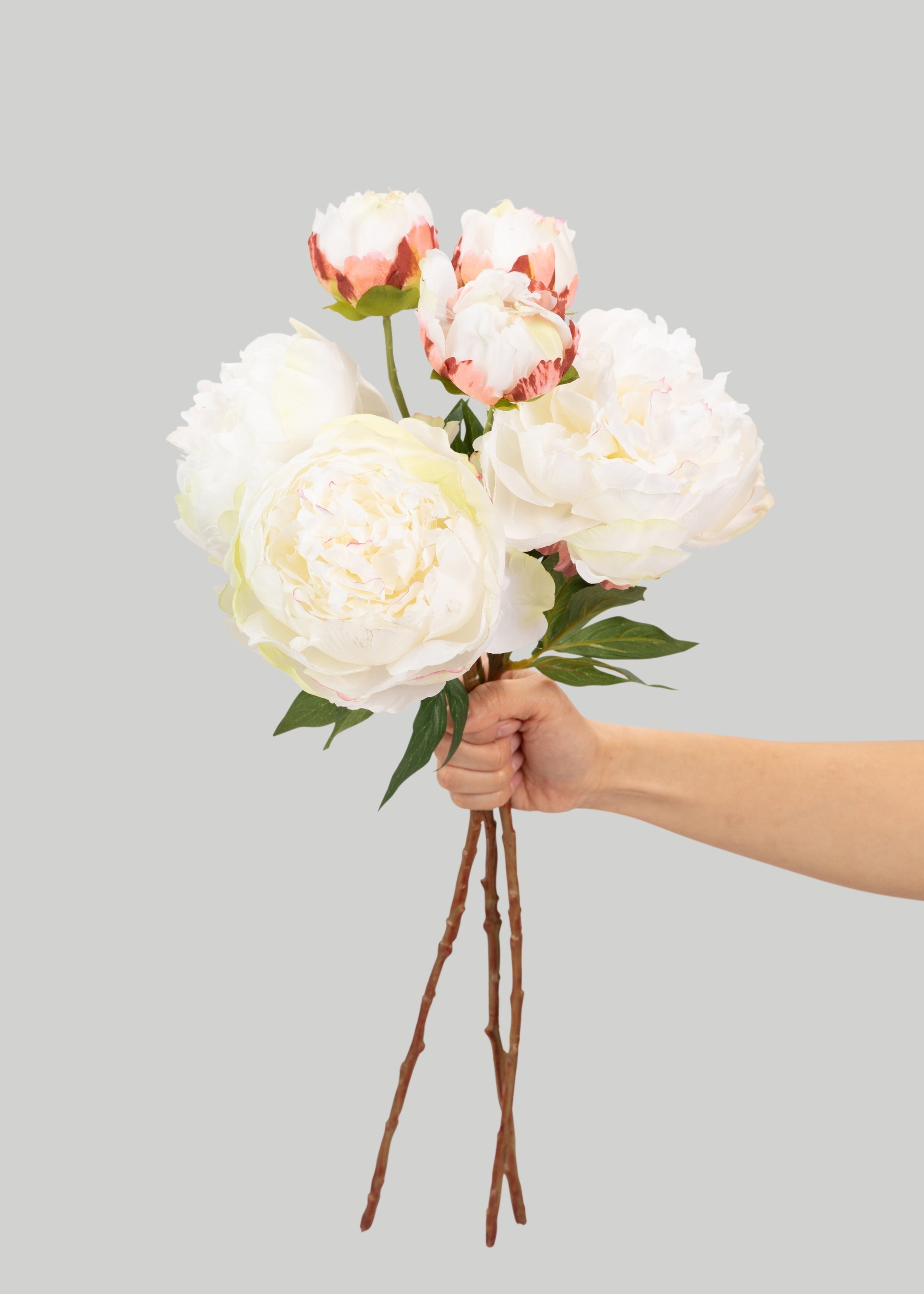 Cream Peony Faux Flower Bundle