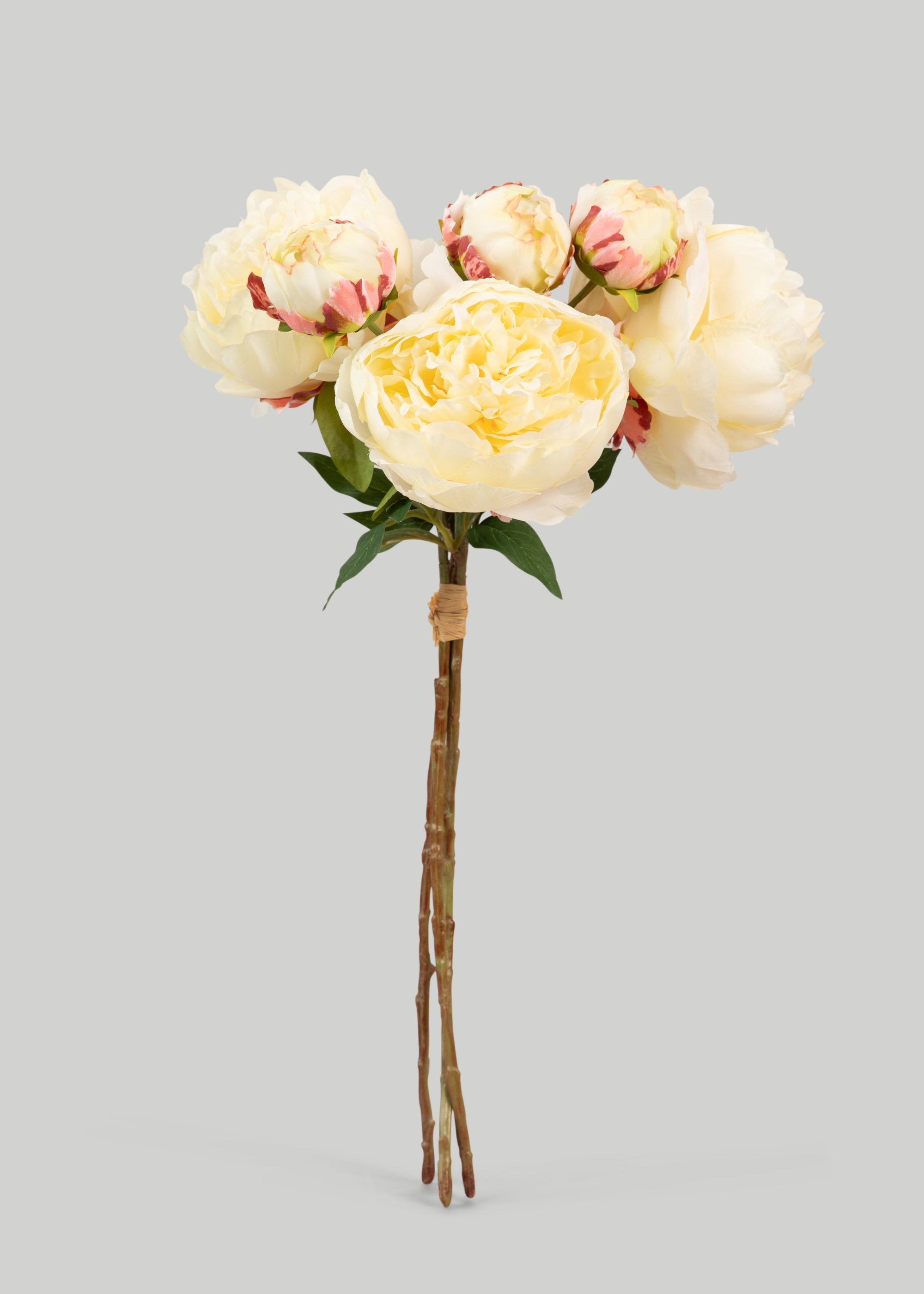 Artificial Peony Flower Bundle in Yellow 