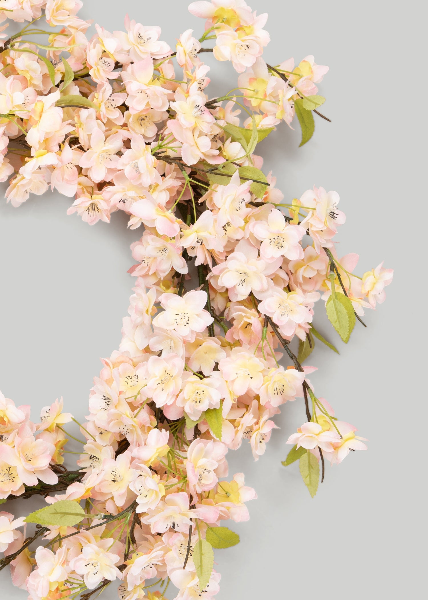 Faux Pink Cherry Blossom Wreath