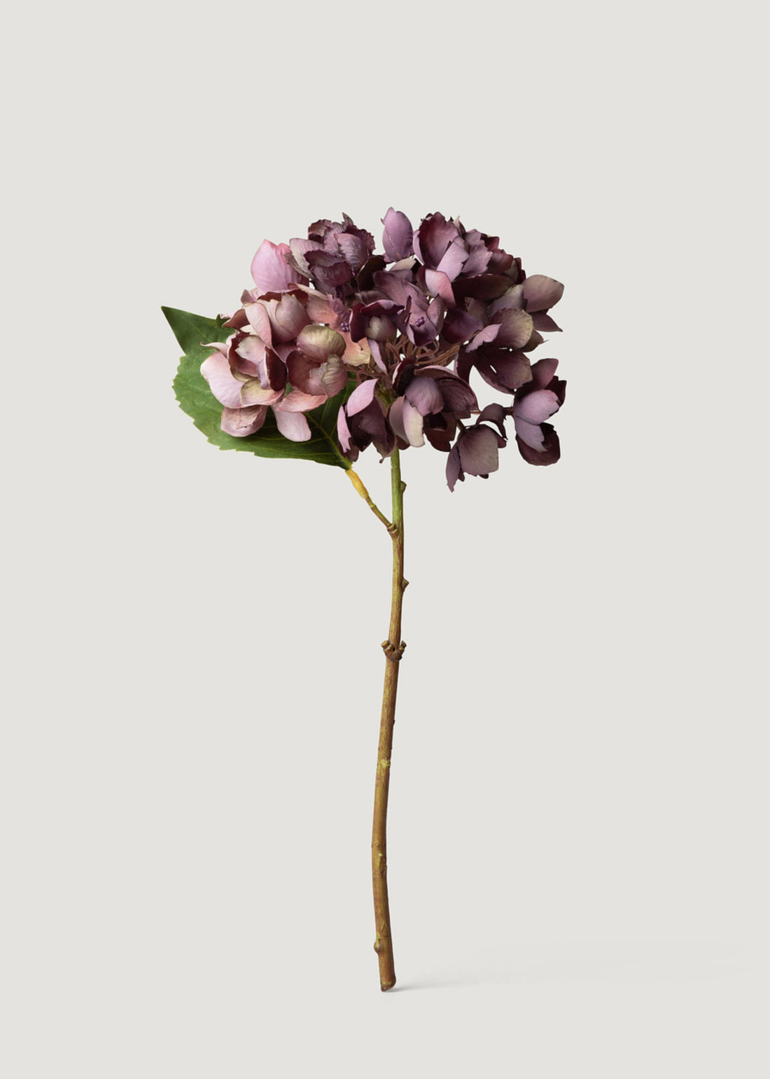 Vintage Plum Dried Look Faux Hydrangea