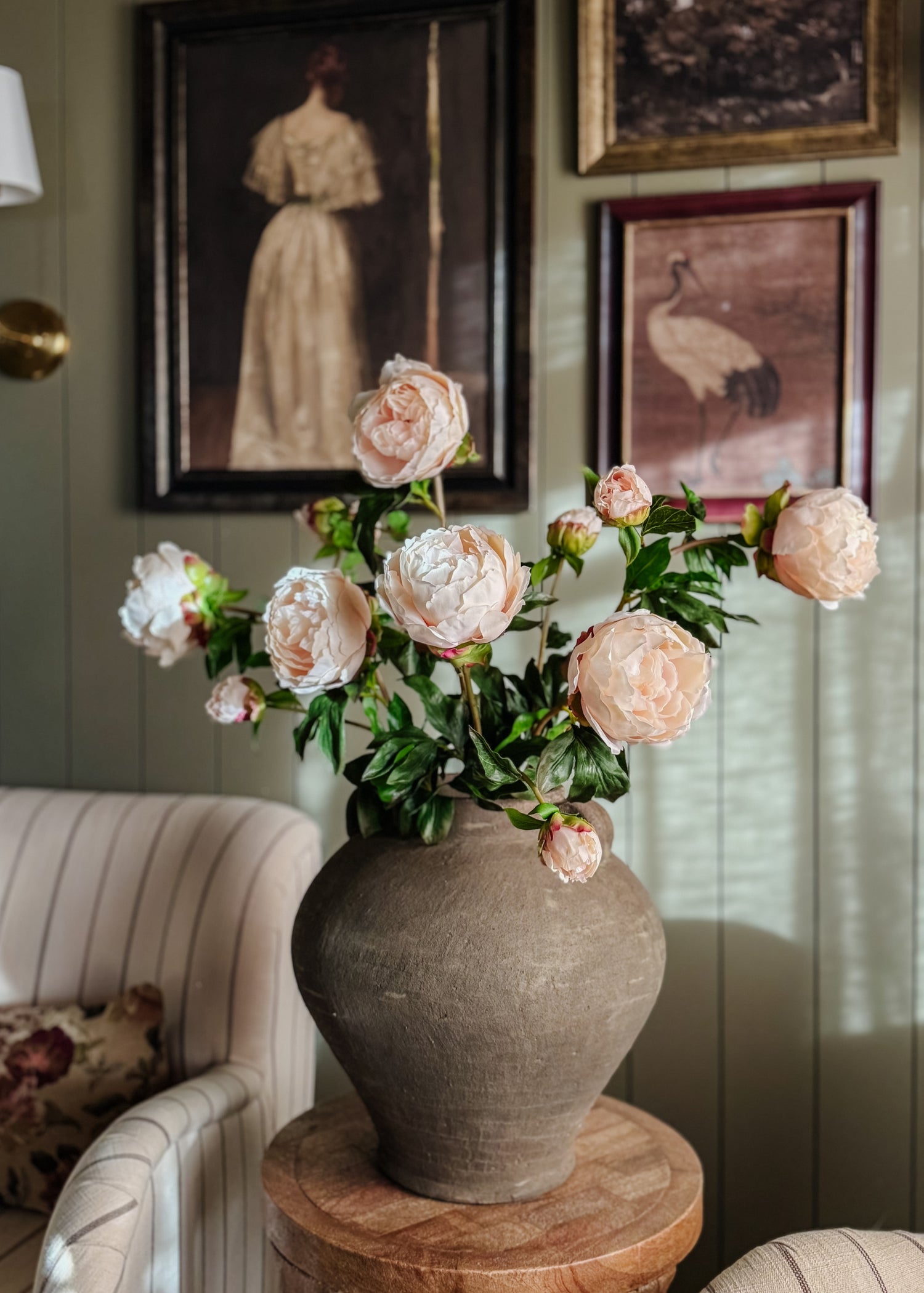 Styling Faux Peonies