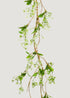 White and Green Faux Blooming Flower Garland 