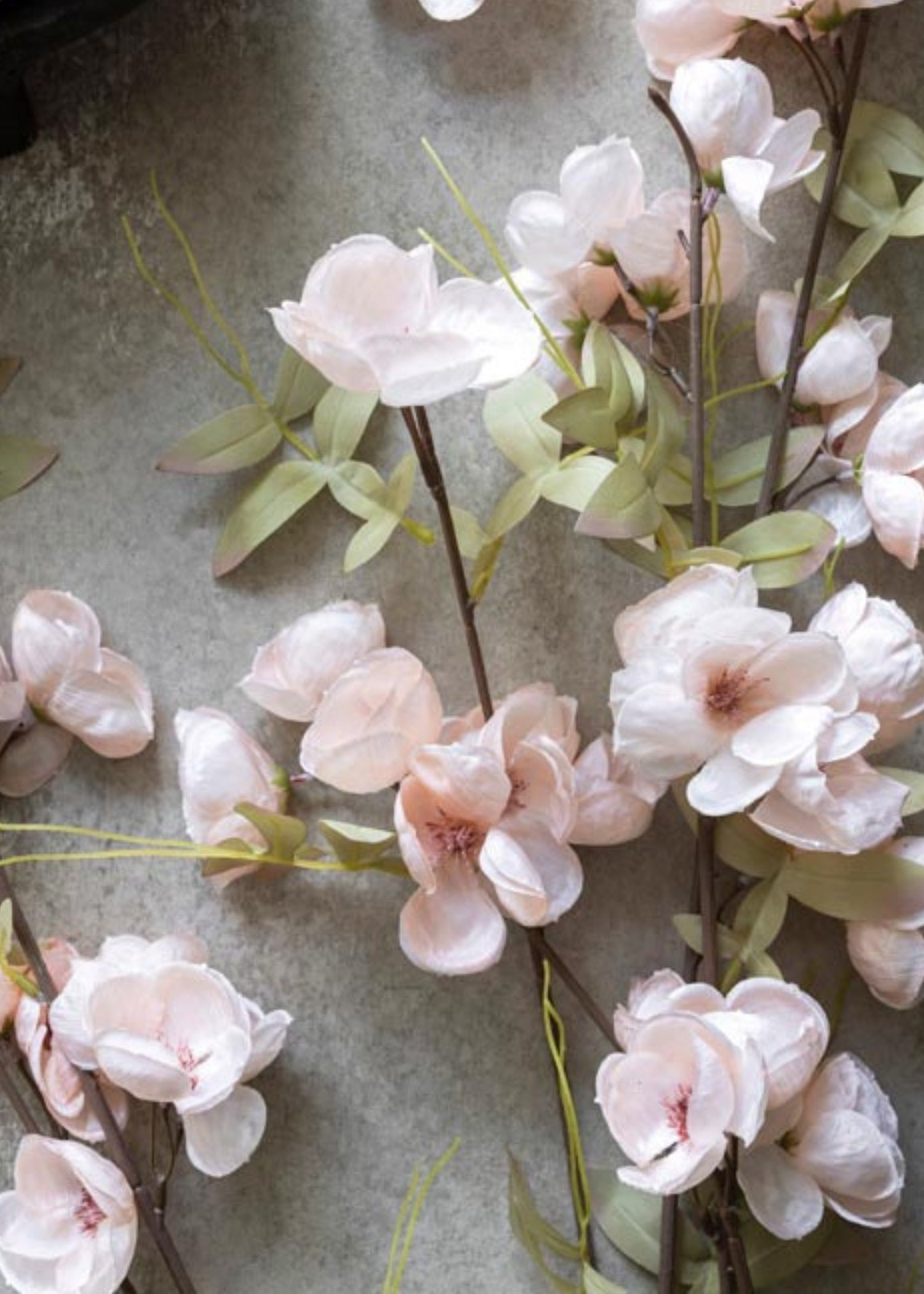 Faux Quince Blossoms in Soft Pink Peach