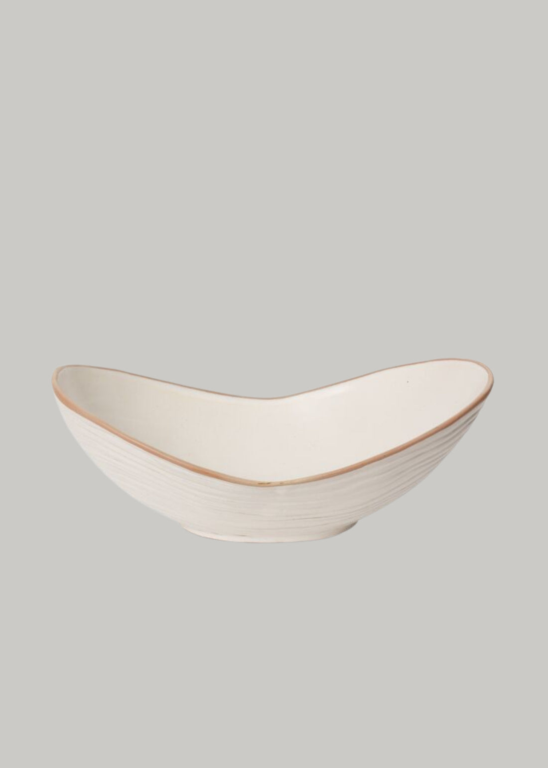 Glazed Matte White Ceramic Wide Bowl 