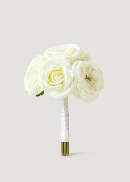 Faux Cream Rose Bouquet