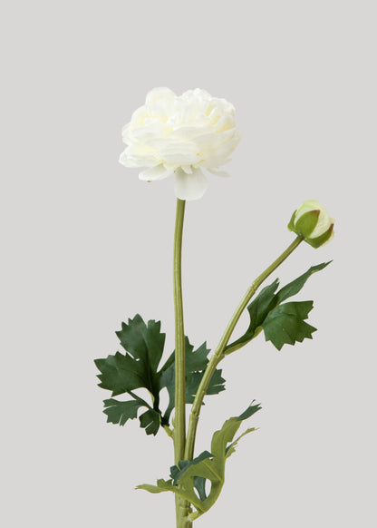 White Faux Ranunculus Flower