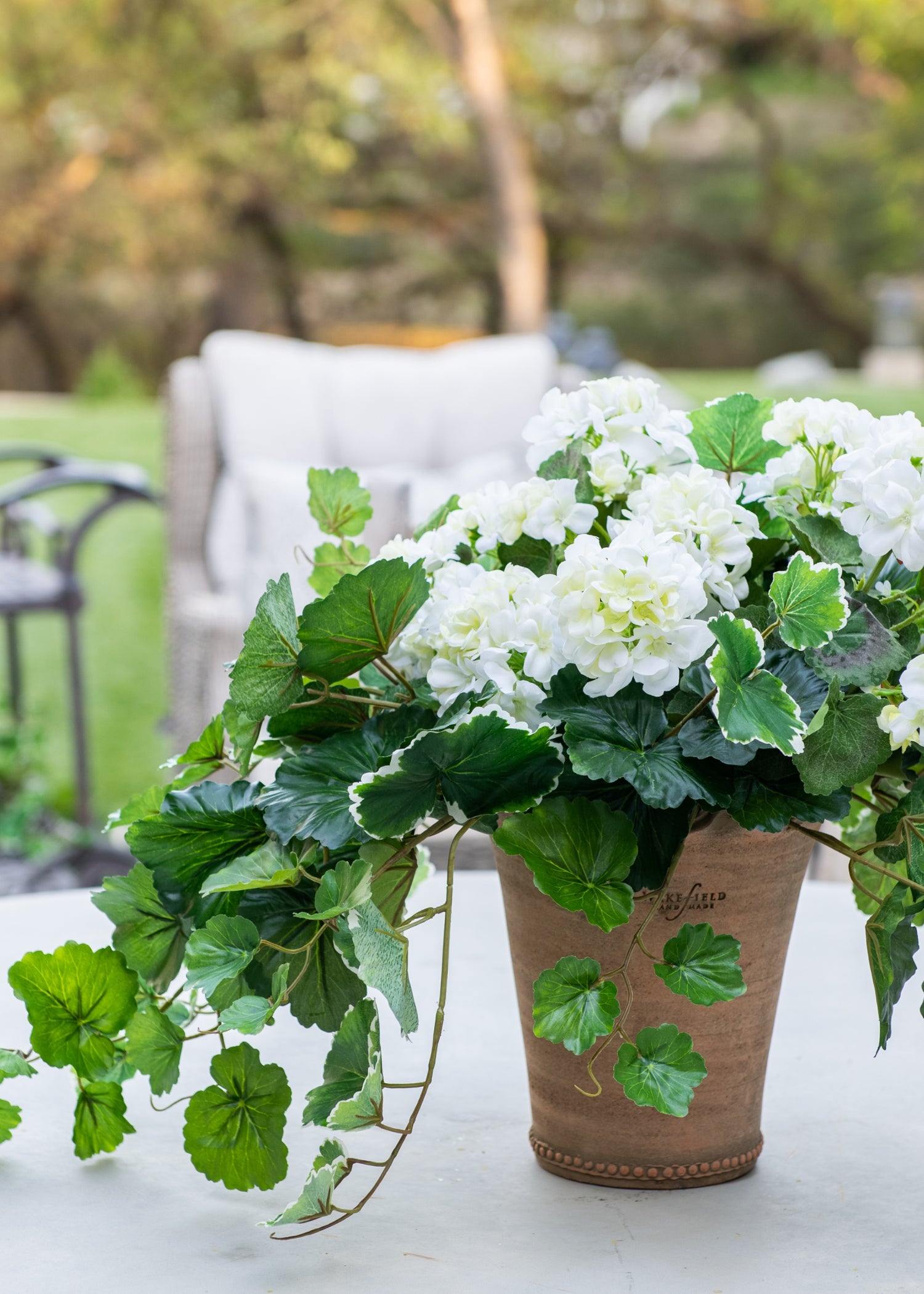 Artificial Outdoor Geraniums