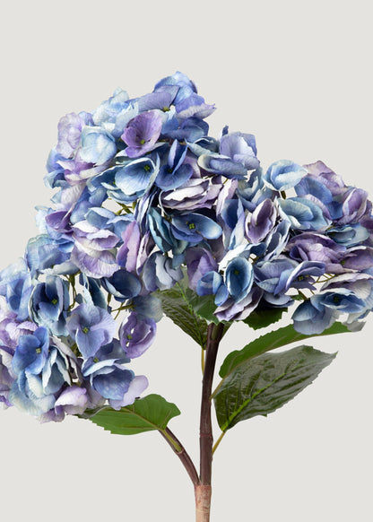 Artificial Hydrangeas in Lavender and Blue 