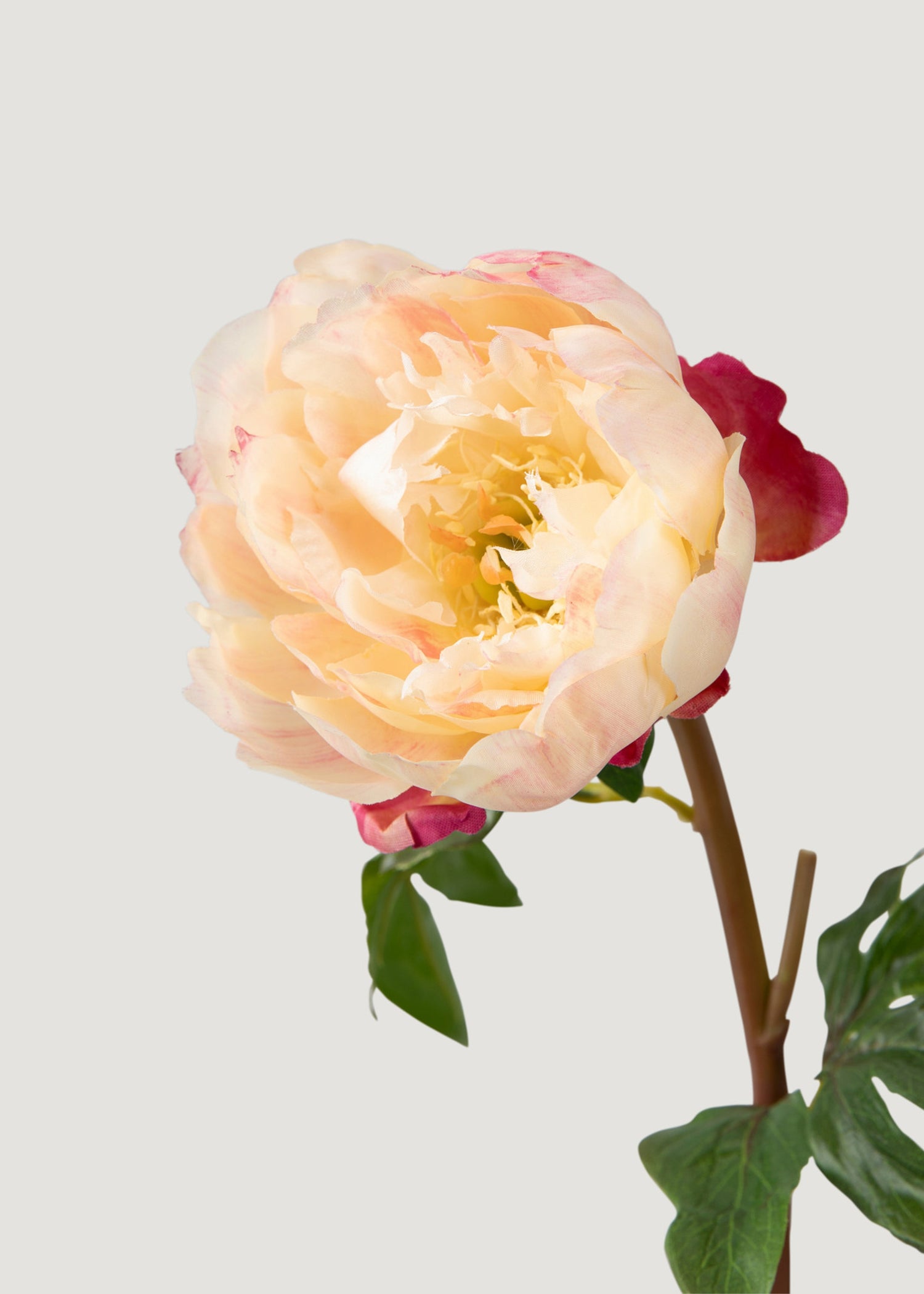 Peach Pink Faux Peony 