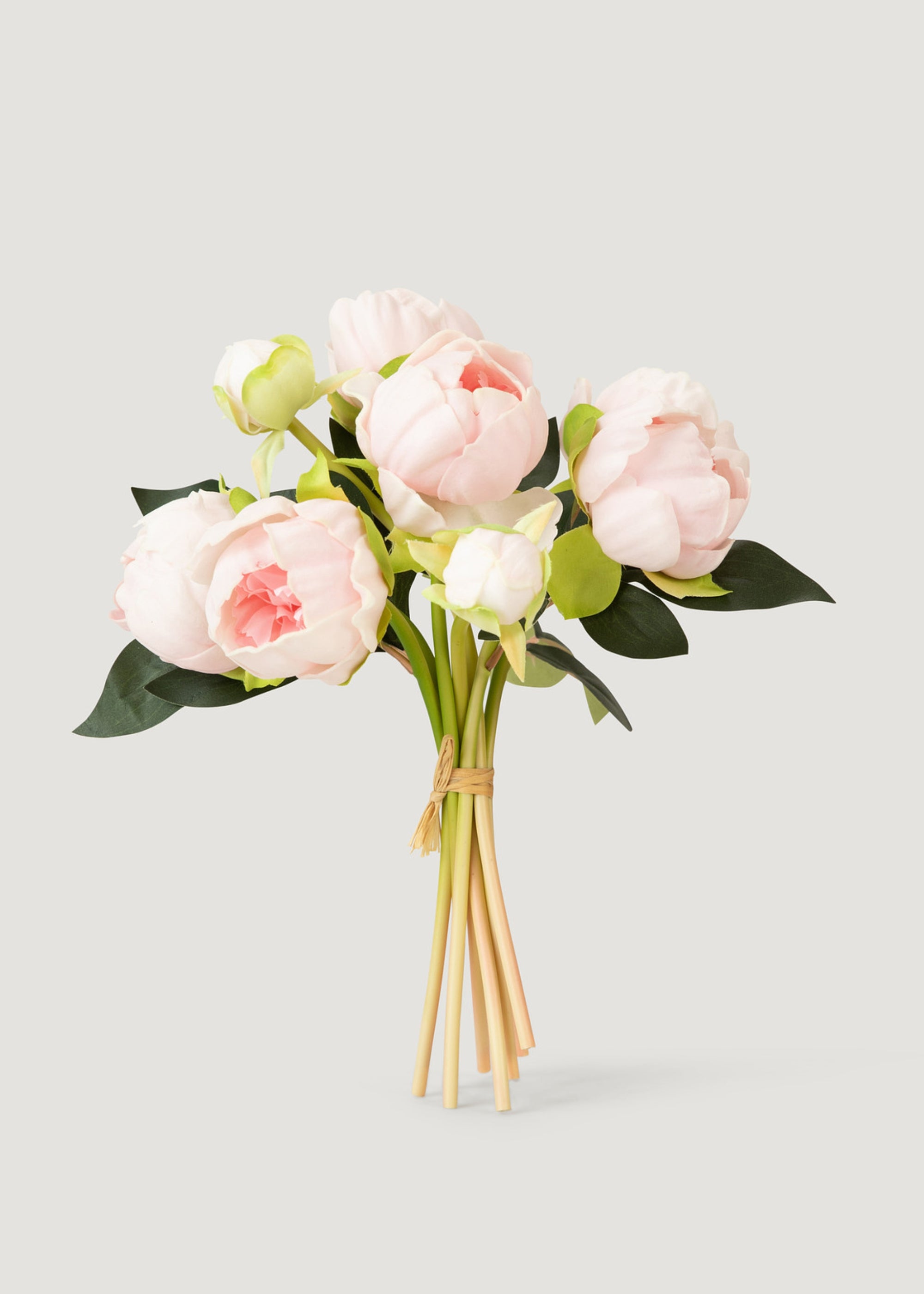 Case of 10 Pink Real Touch Peony Flower Bundles