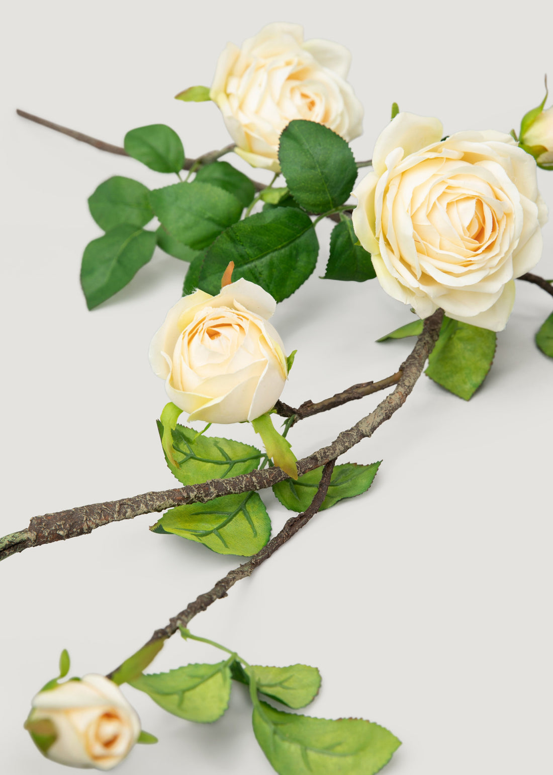 Artificial Rose Flower Garland in Soft Yellow