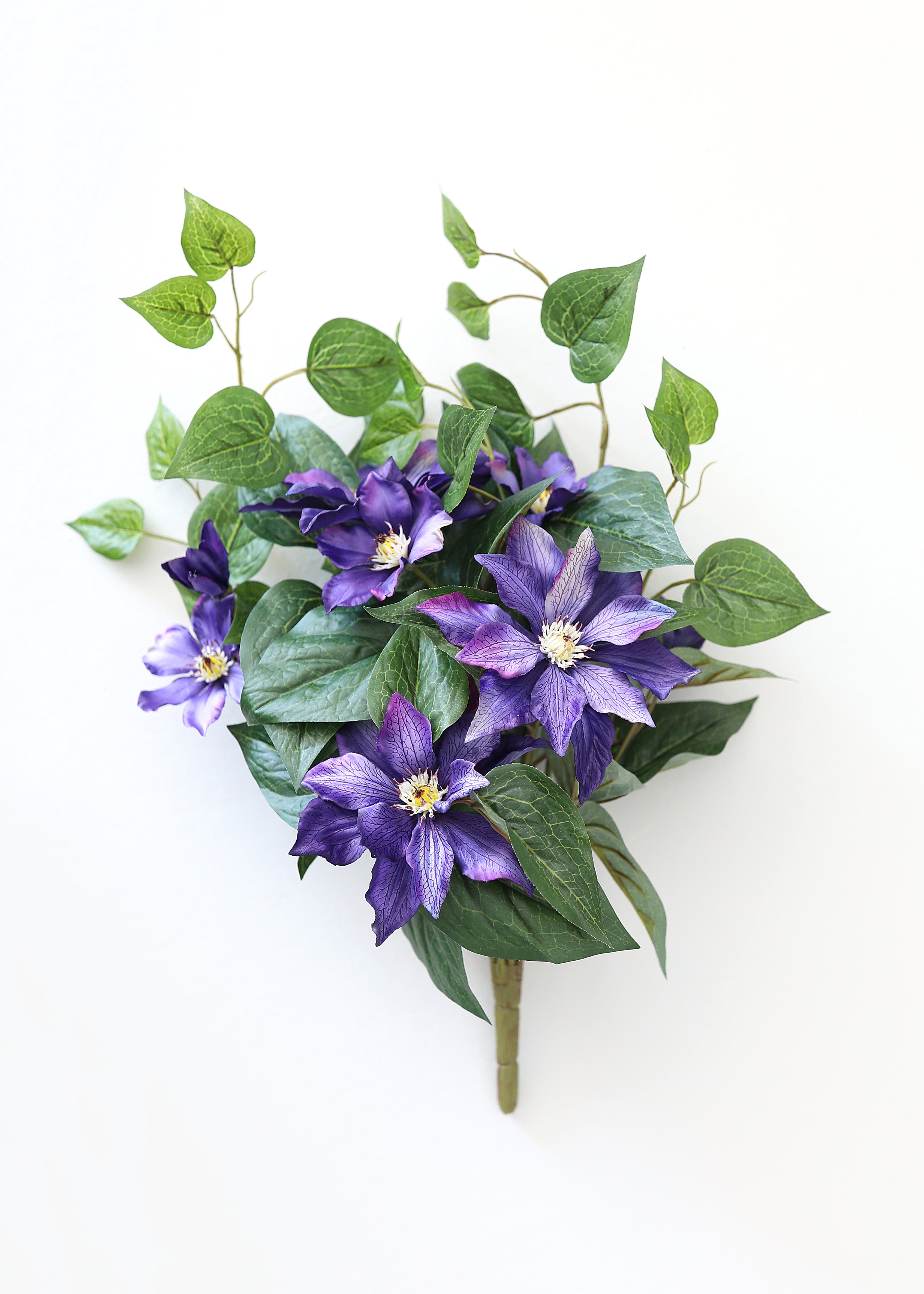 Afloral Faux Flowers UV Treated Outdoor Clematis Bush Plant