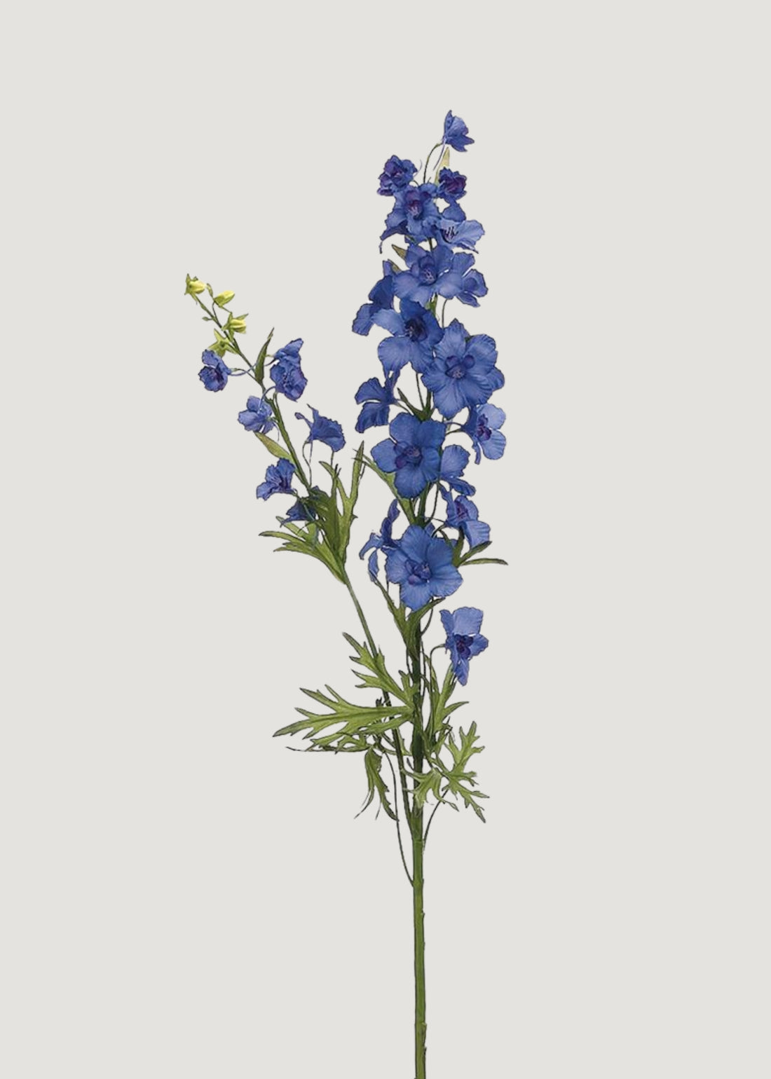 Faux Wildflowers Blooming Delphinium Flower Branch in Blue