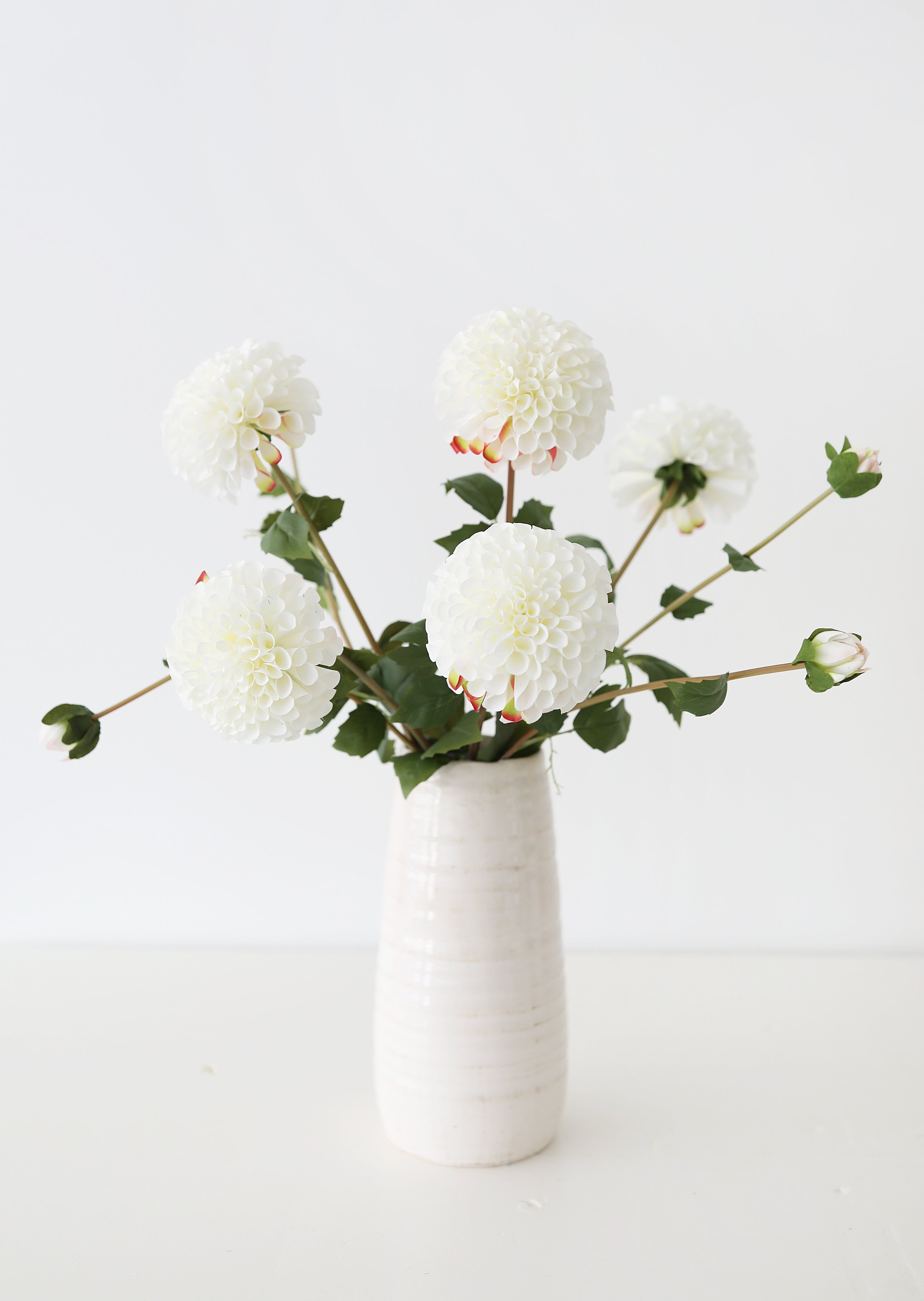 Artificial Dahlias Arranged in Vase