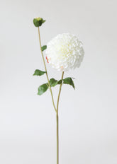 Fake White Dahlia with Bud