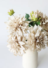 Artificial Dahlias in a Vase