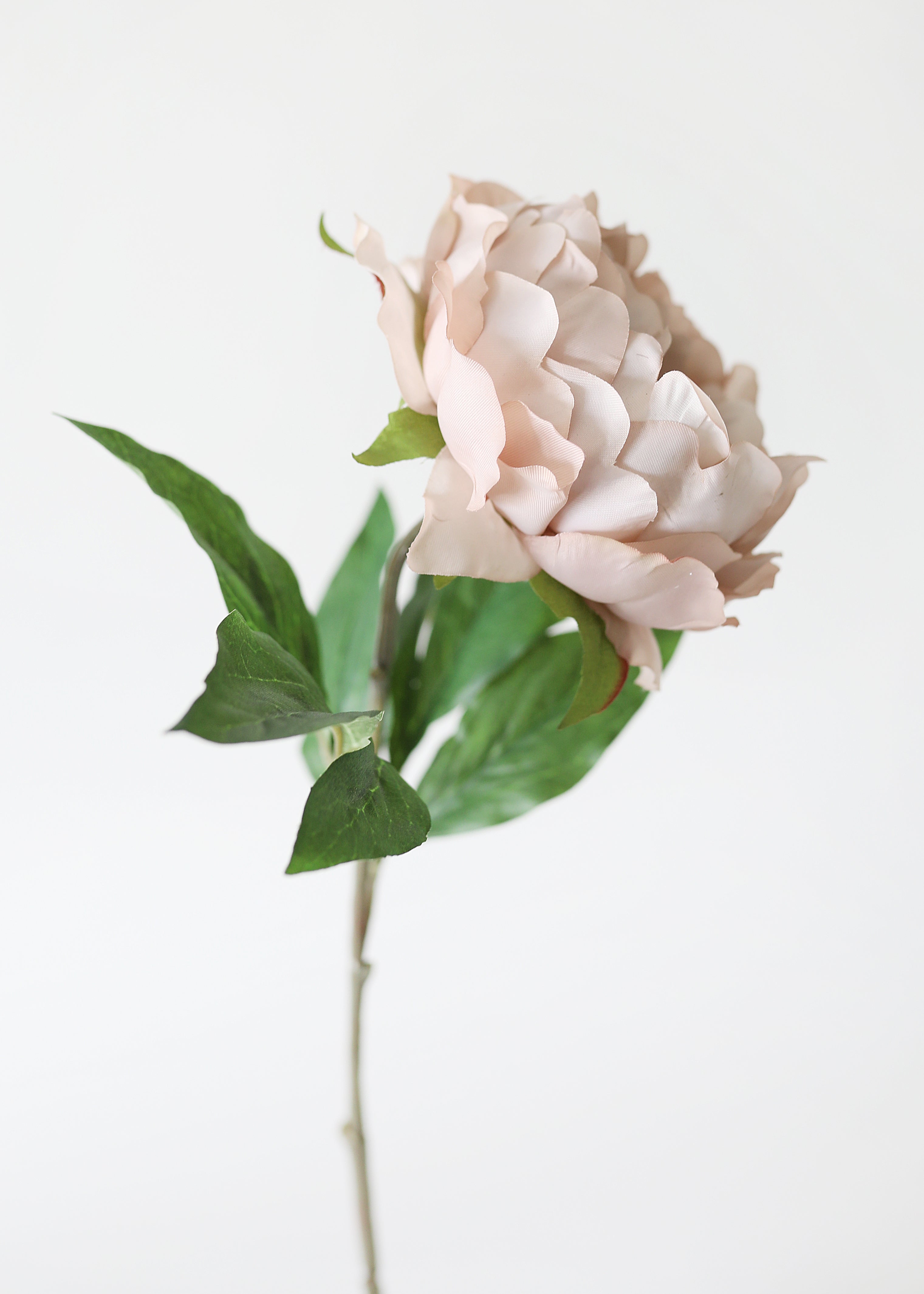 Taupe Mauve Artificial Peony Flower Stem