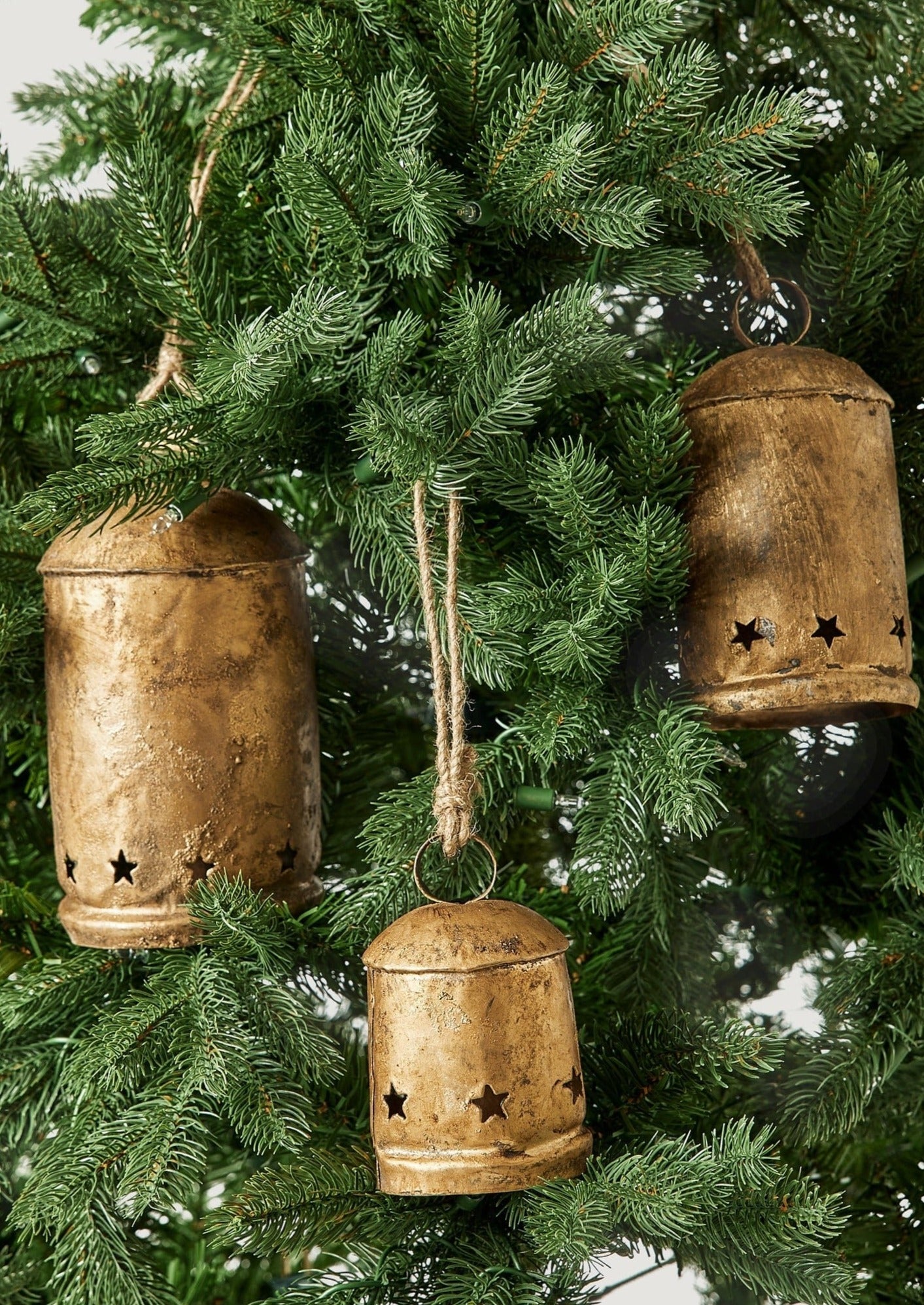 Antique Gold Metal Bells | Holiday Decor | Afloral.com