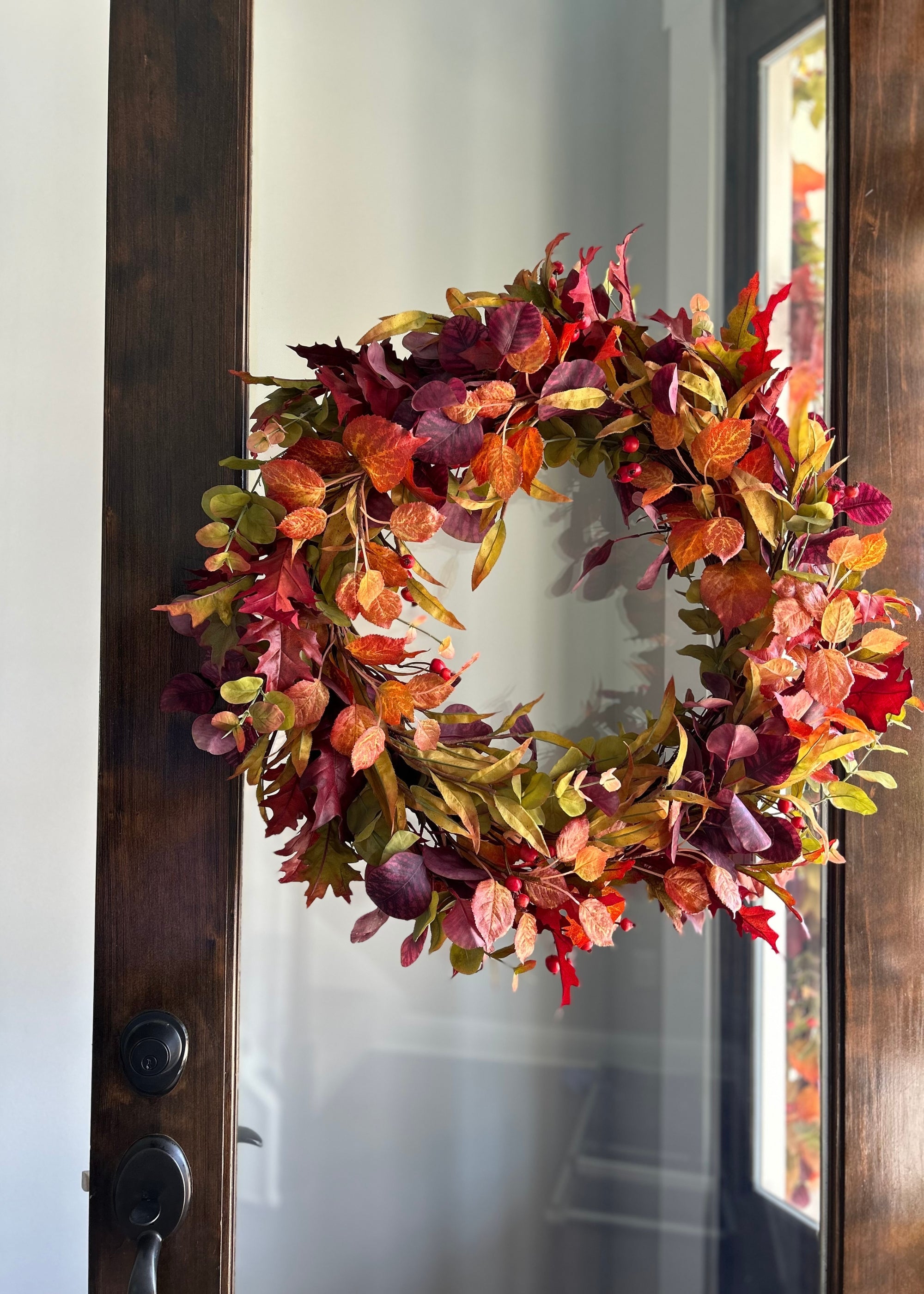 Wreathfall colors fall wreath, offers eucalyptus wreath, fall decoration/MNQ