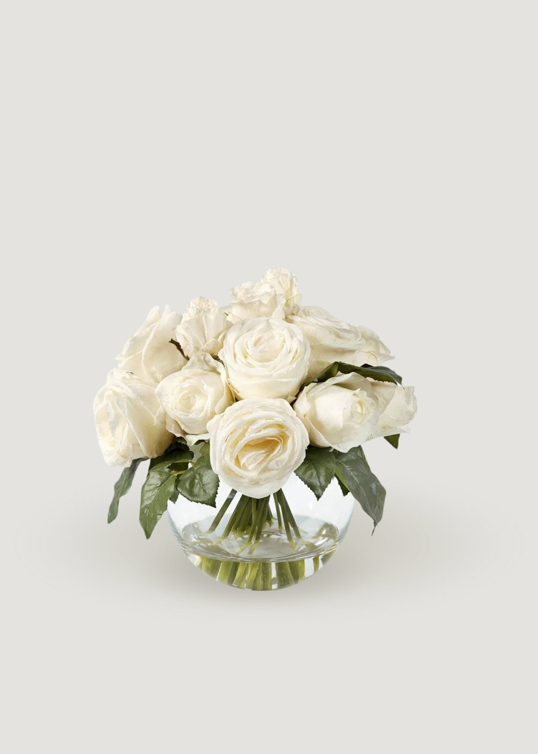 Real Touch Cream White Fake Rose Arrangement