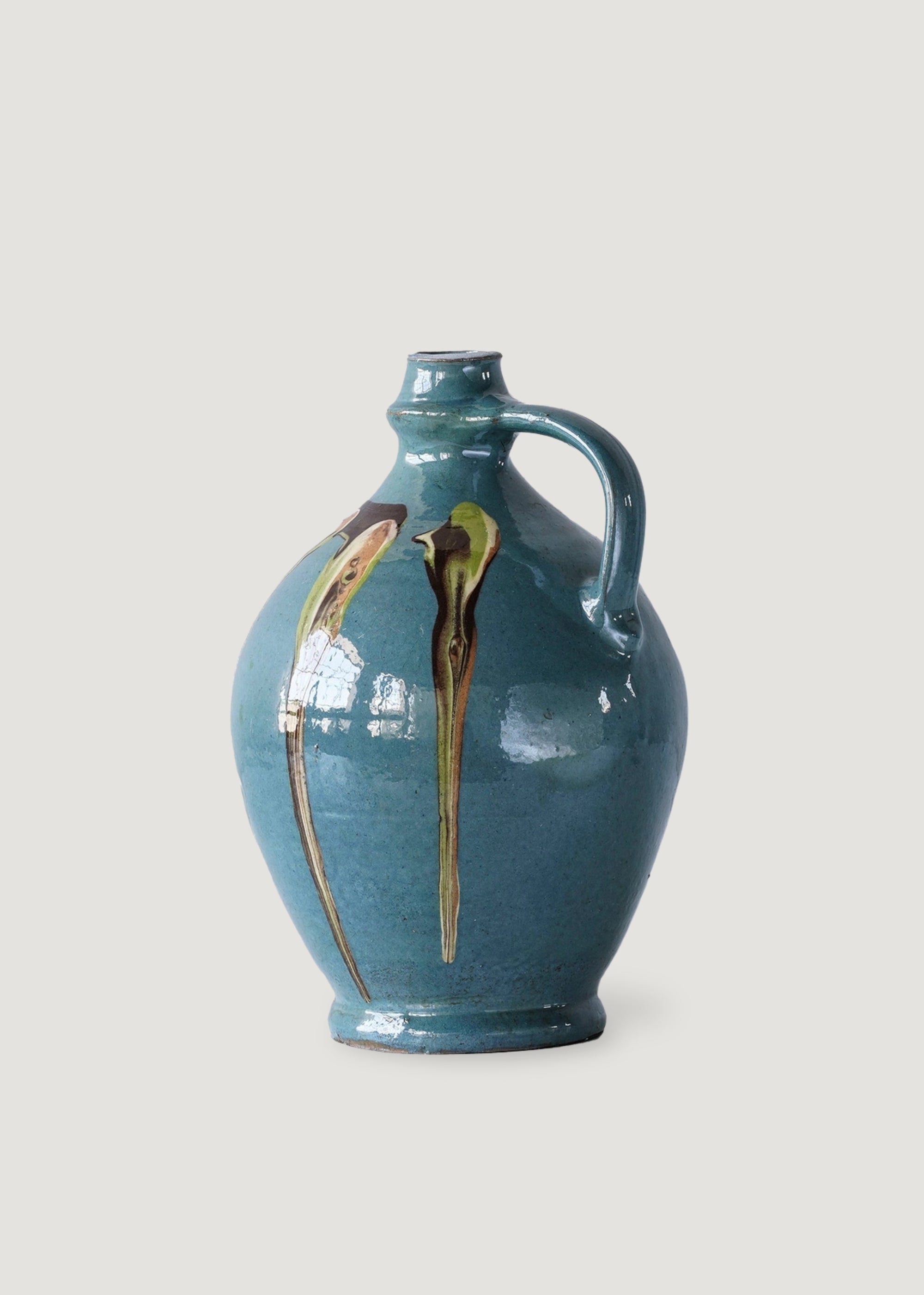 Handmade Blue Painted Jug 