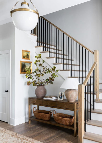 Faux Chestnut Branch in Foyer 