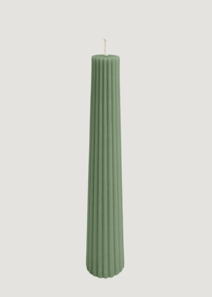 Natural Beeswax Candle in Sage Green