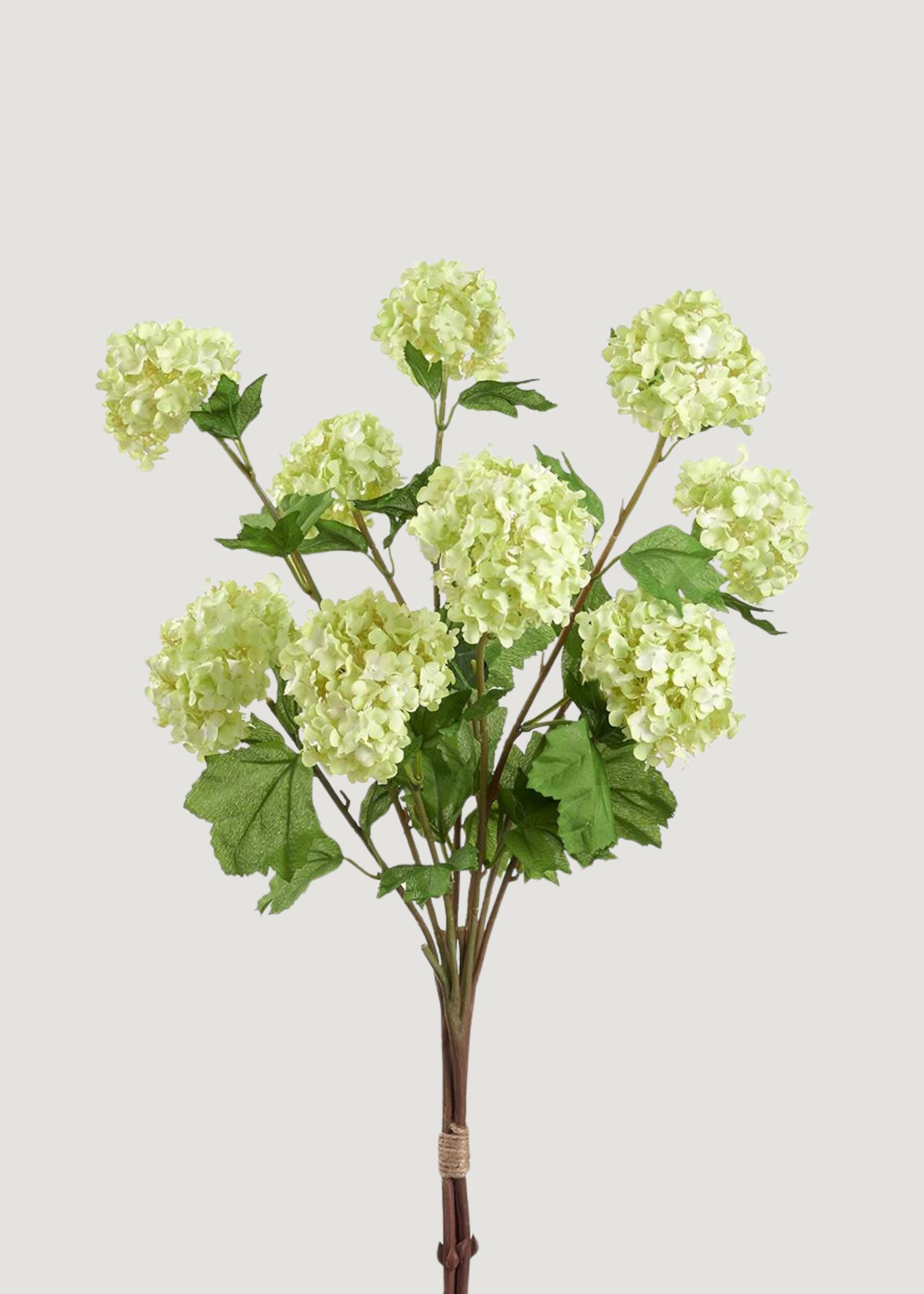 Faux Lime Green Snowball Flower Bundle 