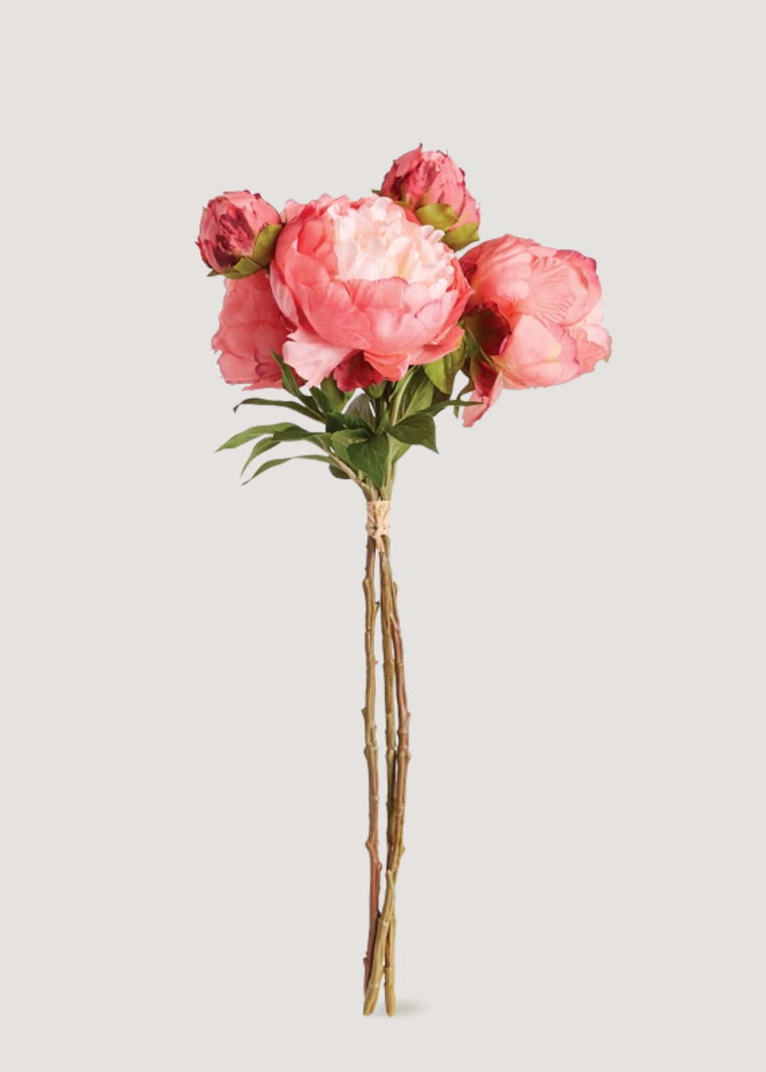 Coral Faux Peony Bundle 