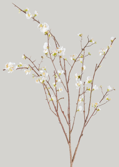 Faux Quince Blossom Branch