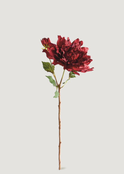 Burgundy Red Artificial Dahlia