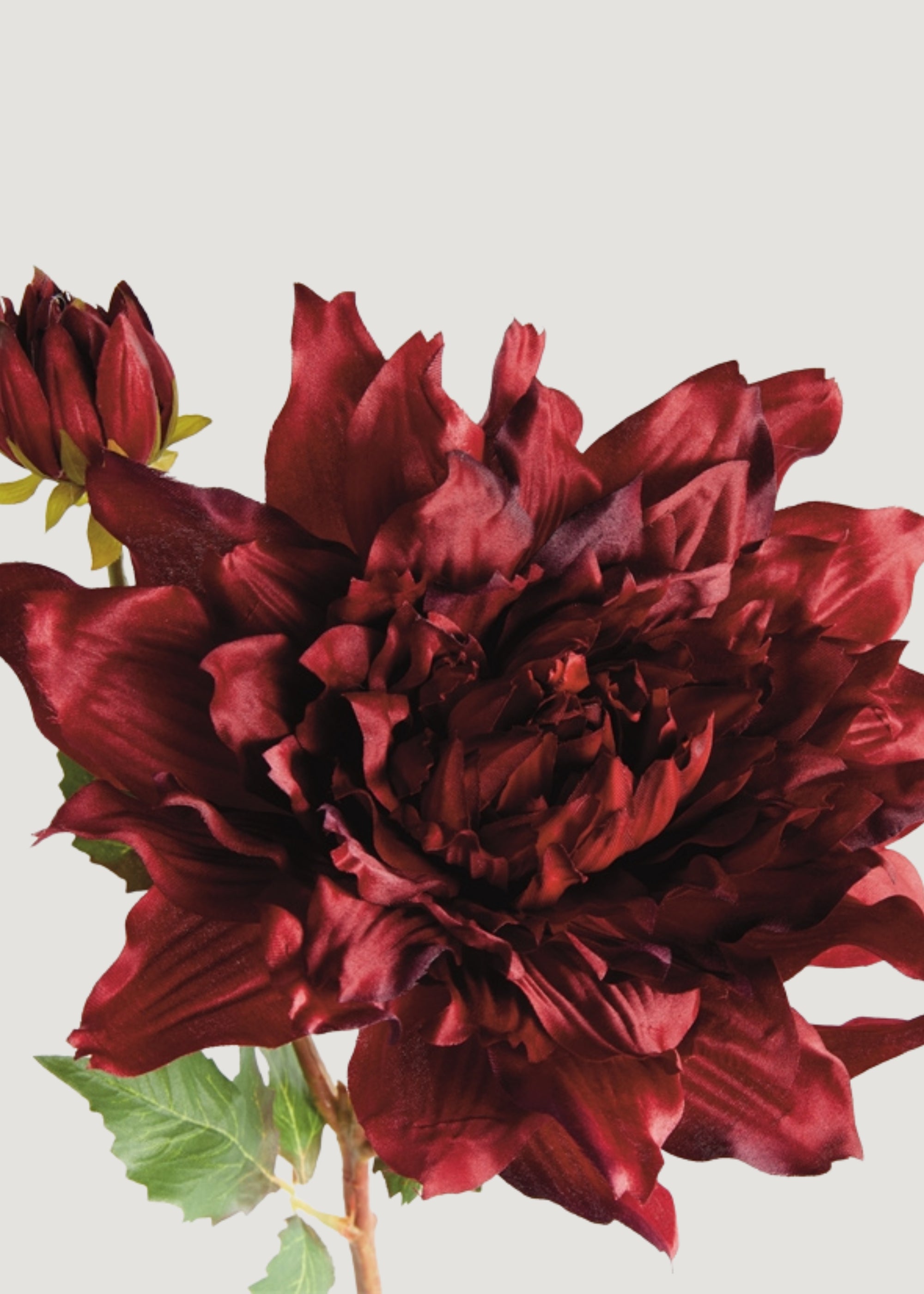 Faux Burgundy Dahlia Flower