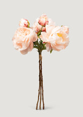 Cream Pink Faux Peony Bundle