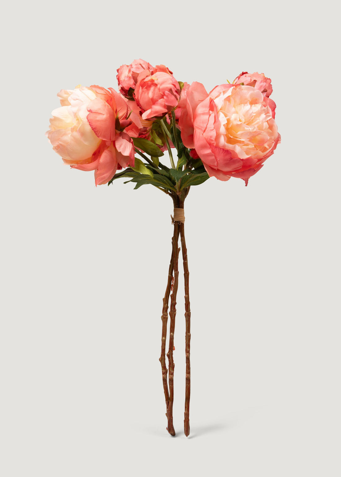 Coral Faux Peony Bundle 