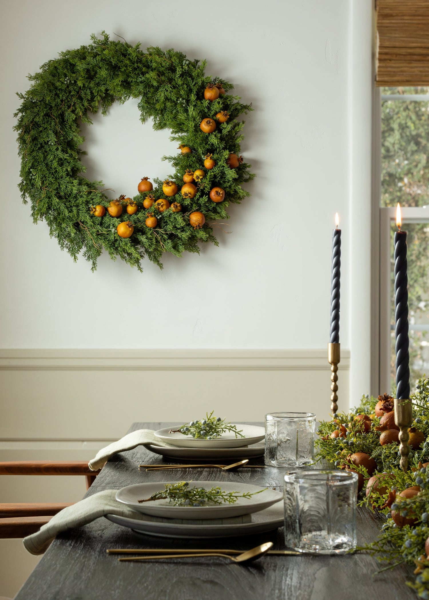 Juniper and Pomegranate  Holiday Decor