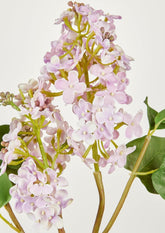 Pale Lavender Faux Lilac Flowers in Closeup View