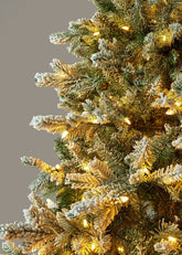 Pre-Lit Frosted Pine Tree Branches with White LED Lights