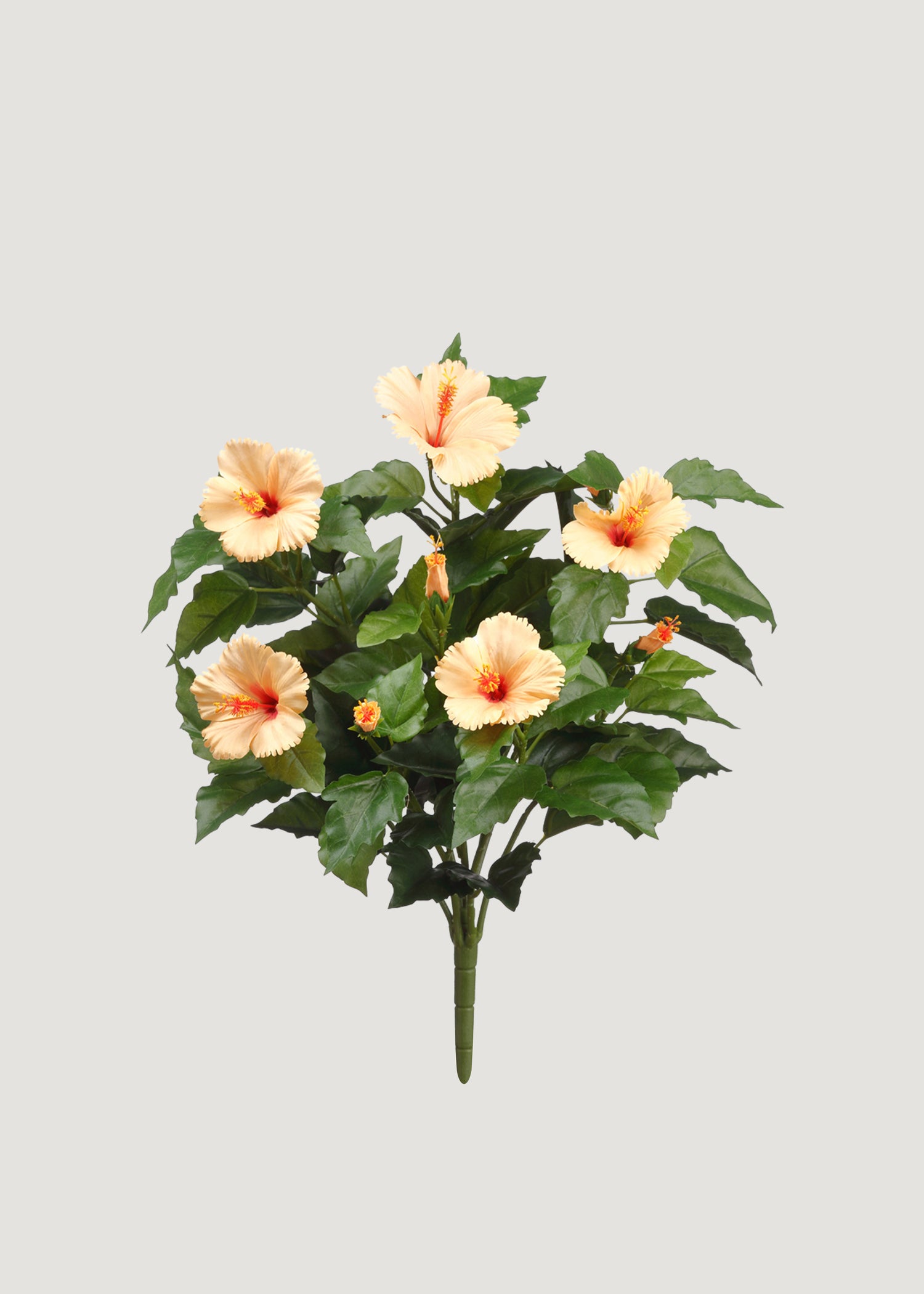 Orange Faux Tropical Hibiscus Flower Bush 