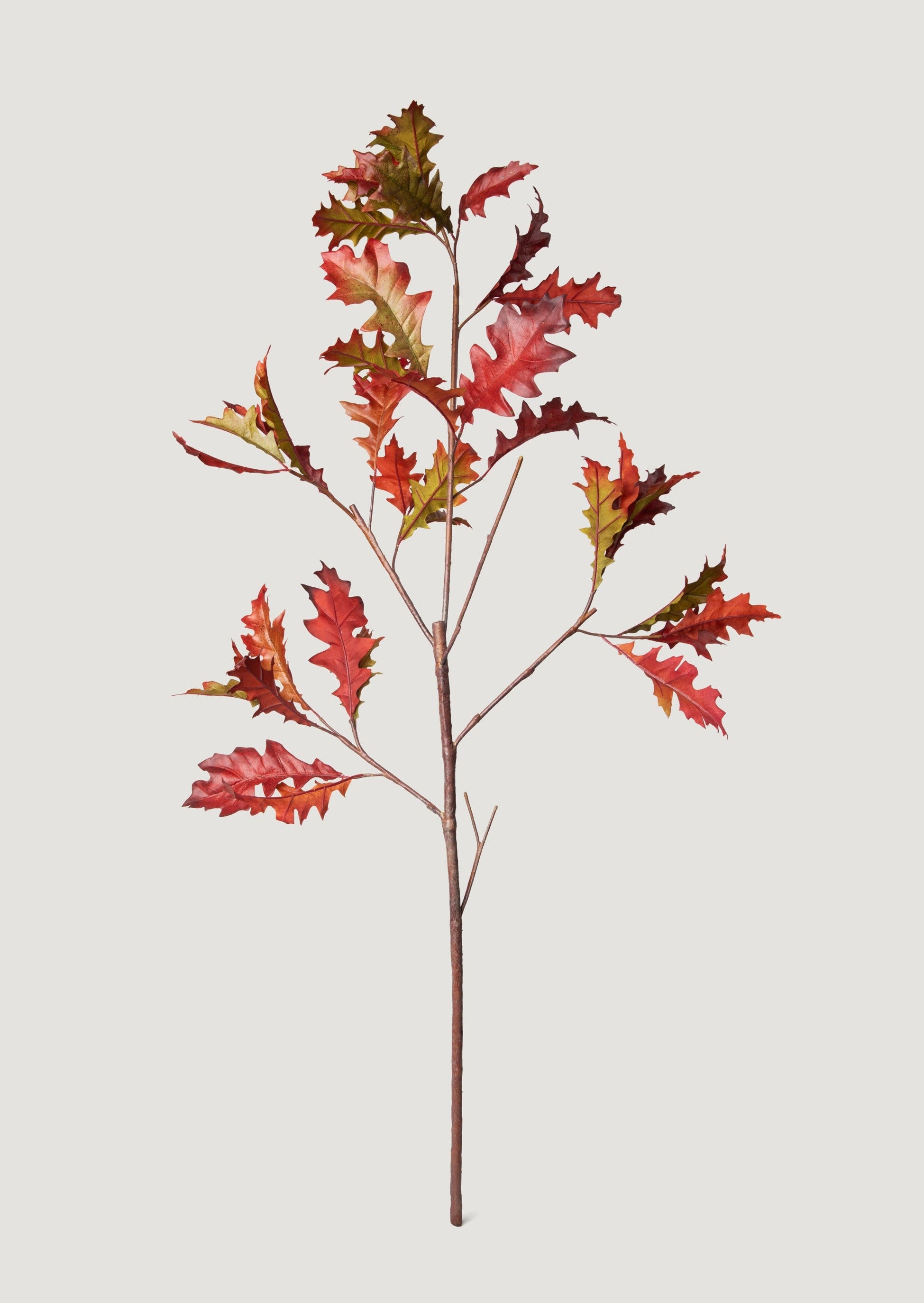 Artificial Oak Leaf in Burgundy