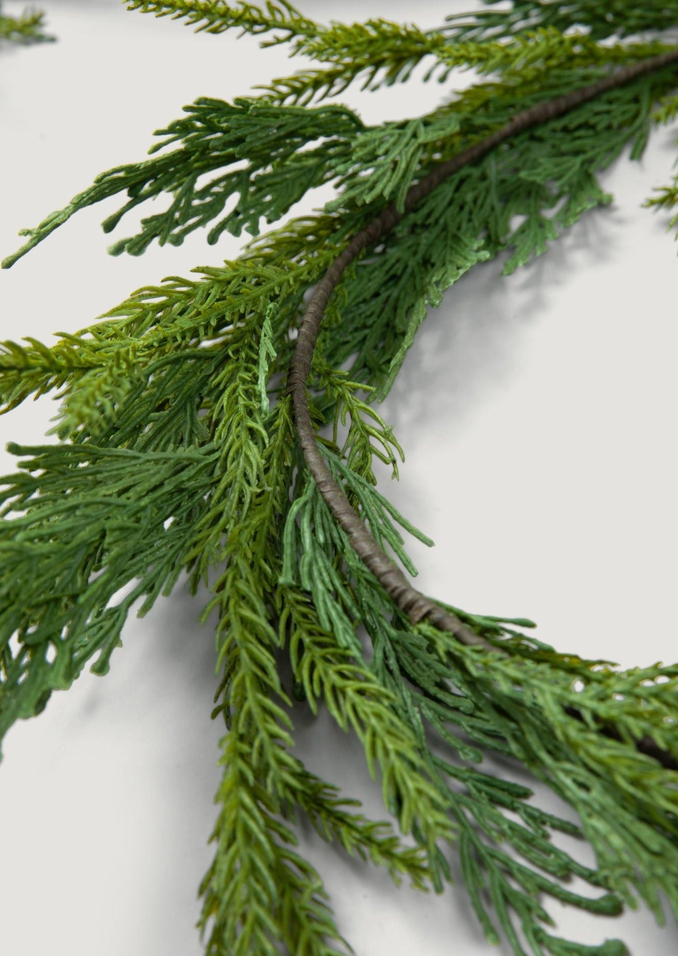 Wired Underside of the Faux Indoor/Outdoor Winter Cedar Garland